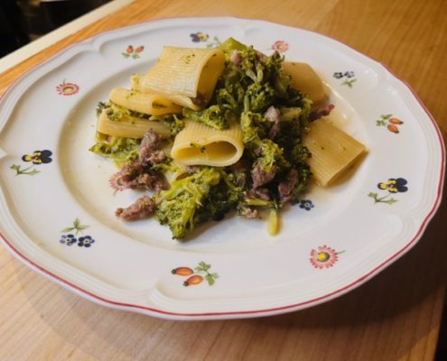 Paccheri salsiccia e broccoli