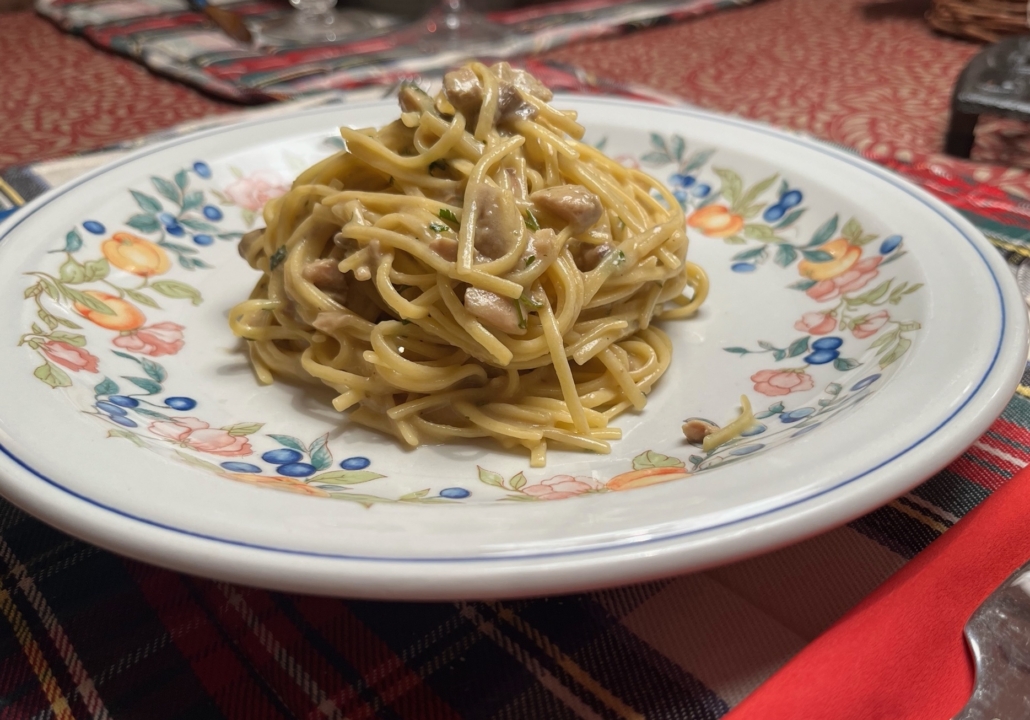 tagliolini fois gras e funghi