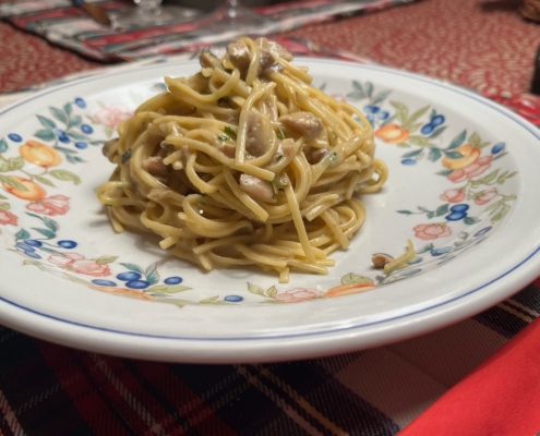 tagliolini fois gras e funghi